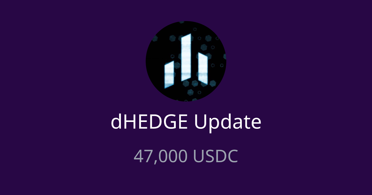 dHEDGE Update Contest - 47,000 USDC